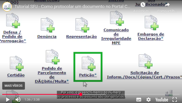 Melhorias Peticionamento
